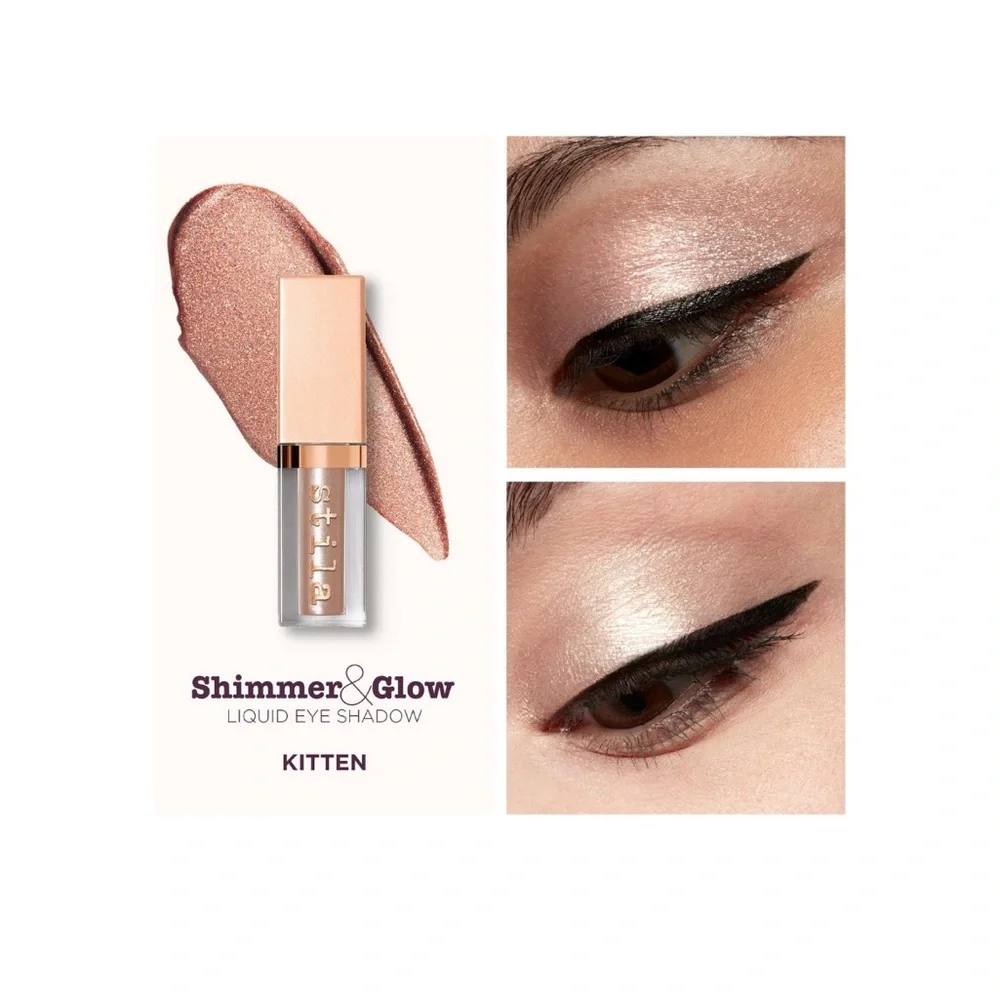 STILA • SHIMMER & GLOW LIQUID EYE SHADOW • KITTEN • NIB - Picture 5 of 10